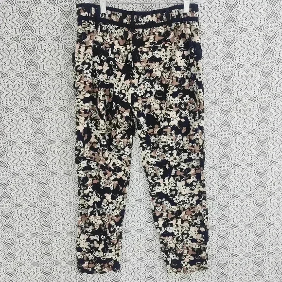 Anthropologie Cartonnier Floral printed Women's Chiffon Pants 6 - Picture 2 of 9